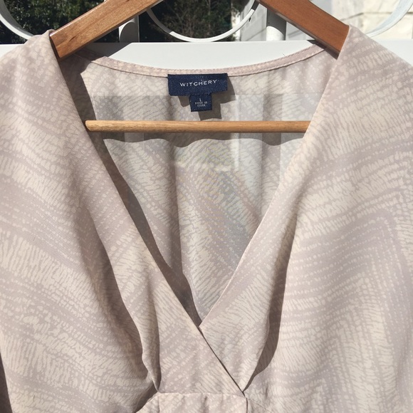 🌟Host Pick🌟 Witchery Beige Loose Fitted Midi Dress Size L/14 - Picture 5 of 15